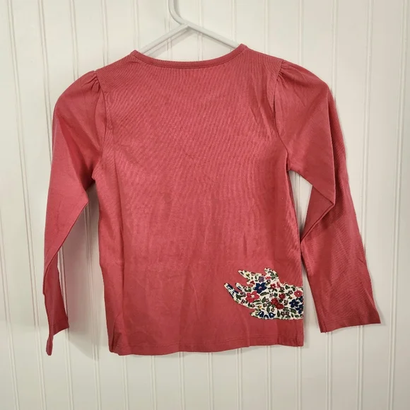 Mini Boden | NWT Long Sleeve Superstitch Horse T-Shirt Pink Size 7-8 Years - Picture 4 of 7